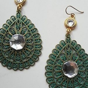GASOLINE GLAMOUR Jewelry - GYPSY MEDALLION PATINA DROP MOONDUST EARRINGS NEW GASOLINE GLAMOUR Jewelry - GYPSY MEDALLION PATINA DROP MOONDUST EARRINGS NEW